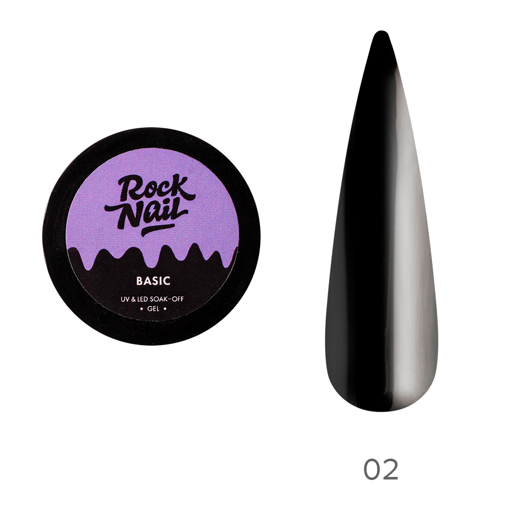 Гель-краска RockNail 02 Total Black 3г