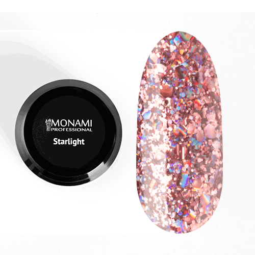Гель-лак Monami STARLIGHT Pink Gold, 5г